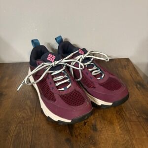 Columbia Hiking Trail Water Shoes‎ Sneakers Maroon Navy Blue (Women's 8)